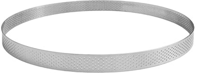 GOBEL - Cerchio per torta perforato - Cerchio per pasticceria perforato - INOX - Ø 20 cm - Altezza 2 cm - Qualità professionale - Made in France, Silver