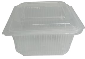 Générique 50 Barquettes Alimentaires 2000 ml en Plastique PP Transparent - Hermétiques et Compatibles Micro-ondes