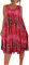 Keepink Robe d'été pour femme, robe d'été sans manches, robe d'été à imprimé floral, robe bohème, mini robe débardeur fluide, robe tunique trapèze pour femme, grande taille 36-50, 1 rouge., 50