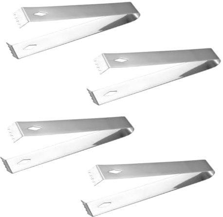 BEBEMOKO 1 Set Da 4 Pezzi Di Pinze Per Ghiaccio A Forma Di Zucchero Per Cubetti Di Ghiaccio Per Feste Caffè Per Piccoli Cocktail Per Servire Il Ghiaccio In Acciaio Inossidabile