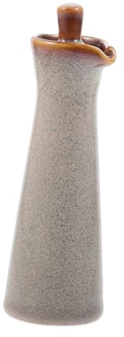 BESTYASH Ceramic Seasoning Bottle and Soy Sauce Dispenser Japanese Style Vintage Kiln-glazed Rice Yellow Porcelain Vinegar Storage Container for Home and Restaurant Use