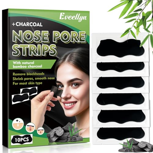 Punti Neri Rimozione, Cerotti Punti Neri, Limpieza Profunda y Cierre de Poros, Aptas Para Todo Tipo de Piel, Para Mujeres y Hombres 10 Strisce