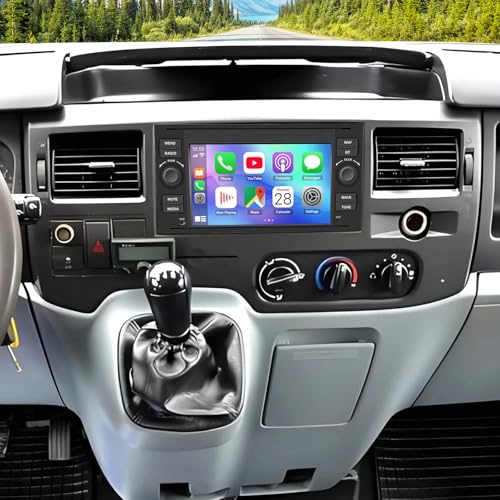 4+64G Android 13 bilradio för Ford Transit Mk7 2007–2013 med trådlös Carplay Android bil, 7 tums pekskärm bilspelare radio GPS navigationshuvud enhet med WLAN FM SWC spegel länk delad skärm
