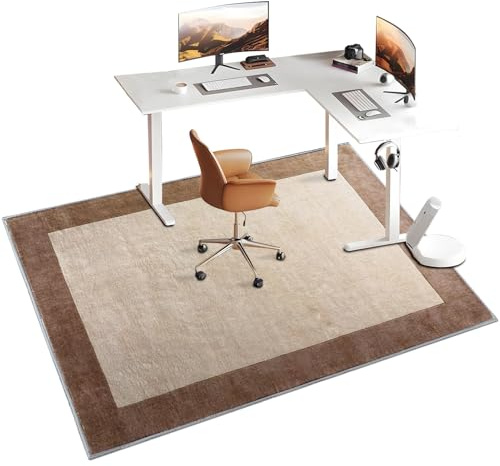 Tappeto Salvapavimento, 50 x 90 cm Tappeto Sedia Ufficio Antigraffio, Tappeto per Gaming Tappetino Protettivo Resistente per Pavimenti Duri, Ufficio protettore del pavimento Protezione Parquet