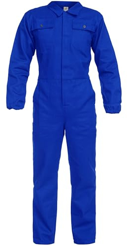 BWOLF ANAX Arbetsoverall herr overall herr arbetskläder 100 % bomull arbetsoveraller med 5 fickor, Kungsblå1, XL