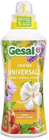 GESAL Concime Universale, Per Piante Orticole e Ornamentali, in Vaso e Piena Terra, 750 ml