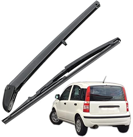 QHYTL Scheibenwischer Für Auto Scheiben Wiper Blades Für Punto 188 (1999-2007)/Panda 2004-2012 Wischerblatt Rückseite Wischblätter Gummi Windshield Wipers 340mm+300mm