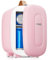 Mini Fridge 5 Liter/6 Cans, Small Fridge for Bedrooms, AC and Exclusive USB Power Option, Portable for the Office, Bedroom, Car, Travel, Cosmetics/Makeup/Skincare, Pink