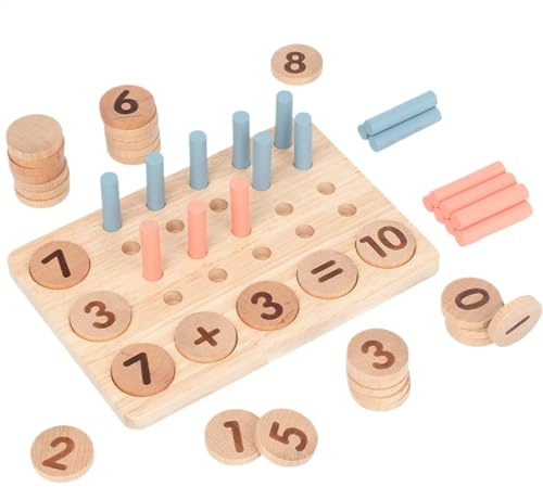 Comptage de tableau à broches, nombre de jouets en bois, nombre de jouets PAGA PEG | Activités créatives d'apprentissage des mathématiques préscolaires pour la maison, écoles