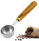 teasteam 15ml Coffee Measuring Spoon Stainless Steel Coffee Bean Scoop Retro Coffee Scoop for Ground Coffee with 12cm Acacia Handle Tablespoon Measuring Spoon for Coffee Milk Powder Fruit Powder Tea