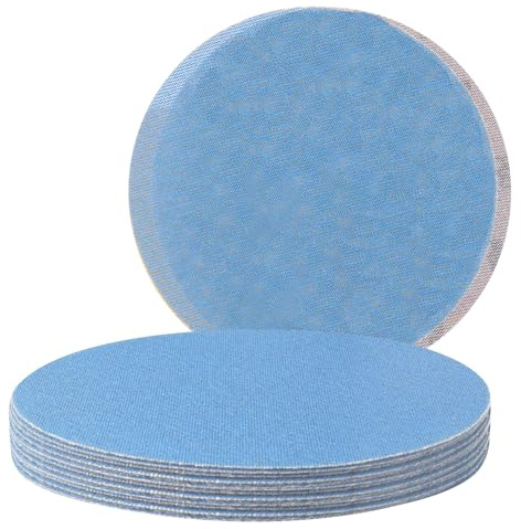 Disques Abrasifs en Maille de 225 mm, 10 Pièces, Papier Abrasif Bleu en Céramique, auto-agrippant, Grain 180, sans Poussière, Pour le Ponçage et le Polissage des sols, Meubles, Bois et Automobiles