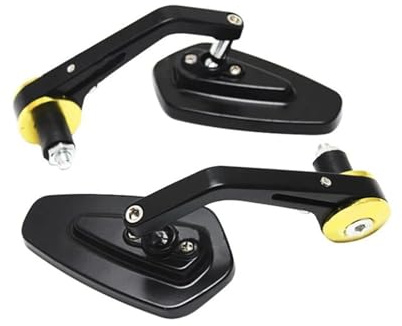 CMGGMKEZDP pour Ducati pour Monster 696 797 821 22mm Bout Guidon Rétroviseur en Aluminium Rétroviseur de Moto(Or)