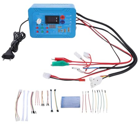 VELATEMOR Tester Universale per Frigorifero Inverter, Strumento Diagnostico HVAC per Scheda Compressore, Valvola Elettrica a 5/6 Pin e Ventola a 3/4 Fili, per Tecnici di Riparazione di (Spina europea)