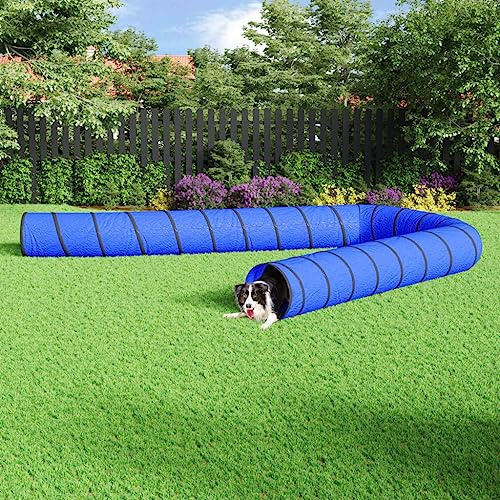Genérico Túnel para Perros poliéster Azul Ø 55x1000 cm,Juegos y Juguetes,Estructuras para Juegos al Aire Libre,Tiendas y túneles de juego-172192