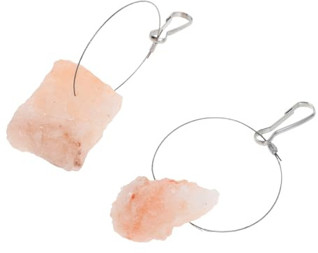 MUELODSIC Blocchi di Sale Minerale Irregolari per Criceti e Scoiattoli 2 Set Giocattoli da Masticare Interattivi in Metallo la Cura dei Denti dei Piccoli Animali