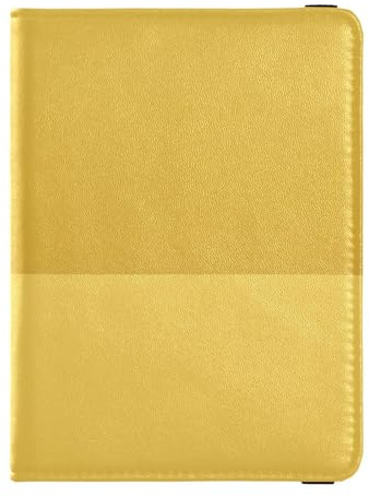 Portafoglio per passaporto e carte di vaccino, in tinta unita, color oro, con copertura per passaporto e passaporto, con blocco RFID, per uomini e donne, impermeabile