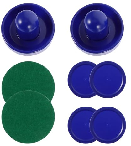 Holibanna Accessoires de Hockey Air Pousseur et Palets en Plastique Bleu pour Table de Jeu Multifonction Adaptés pour Garçon et Filles et Famille en Salle de Billard