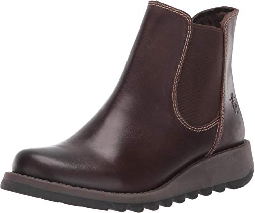 Fly London Salv, Botas Chelsea para Mujer, Dark Brown, 35 EU