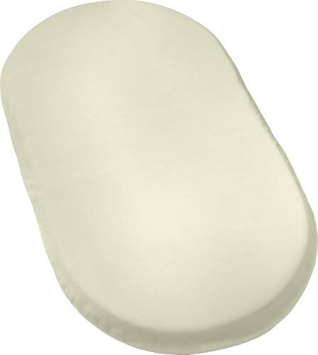 Erwin Müller Baby-Spannbettlaken Murnau Single-Jersey - Natur Größe 40x70 cm oval - hautfreundlich, atmungsaktiv, bügelfrei, strapazierstark