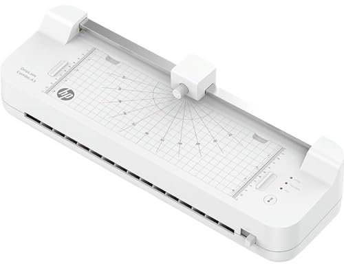 HP OneLam Combo A3, Laminiergerät, 75/80 - 125 Micron, inklusive Integriertes Schneidegerät, Eckenabrunder und Laminierfolien, 3162