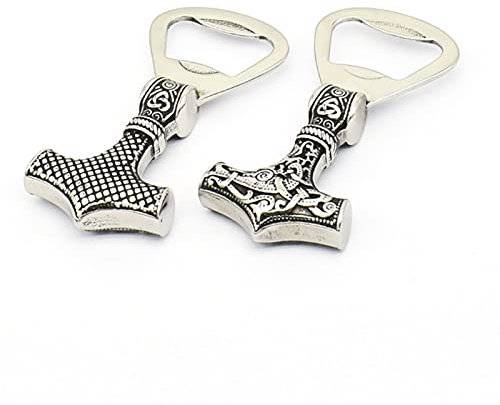 Stainless Steel Bottle Opener Odin Totem Titanium Steel Viking Viking Thor's Hammer Retro Beer Bottle Opener