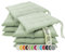ZOLLNER 8er Set Sitzkissen in 40x40cm - gemütliche Stuhlkissen mit Bindebänder - waschbar bis 30°C - in lindgrün - Oeko Tex® Zertifiziert