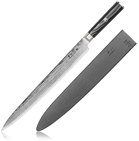 Cangshan YARI Series 12-inch Sashimi Knife with Sheath, X-7 Damascus Steel, 501301