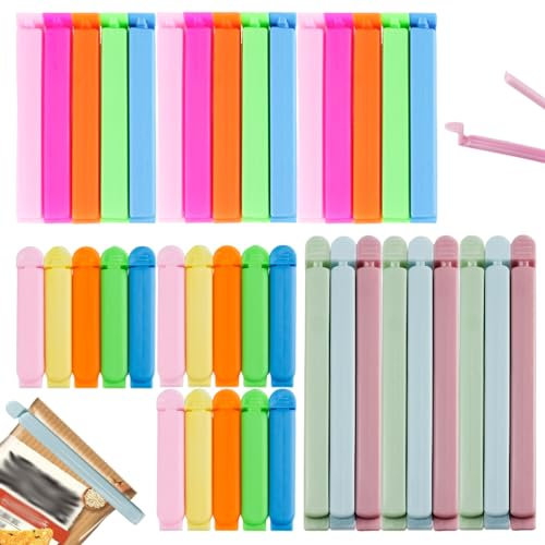 IheDovb 39 Stück Verschlussclips, 7cm 11cm 15cm Tütenclips Kunststoff Verschlussklammern Küche Dichtungsclip Clips Für Tüten Süßigkeiten Snacks