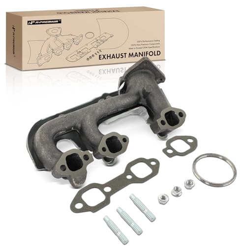 A-Premium Left Exhaust Manifold Kit W/Gaskets, Studs, Nuts [4.3L] Compatible with Chevy, GMC & Workhorse - Silverado 1500 1500 Classic, Express 1500 2500, Sierra, Savana, FasTrack FT931