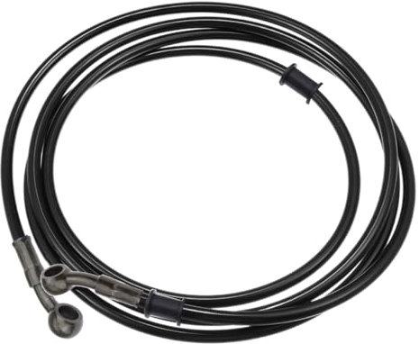 MOCNT Tubo Freno Moto 100cm Nero, Nylon Acciaio Inossidabile PVC, 28 Gradi, 10mm, 100cm, 1 Pezzo