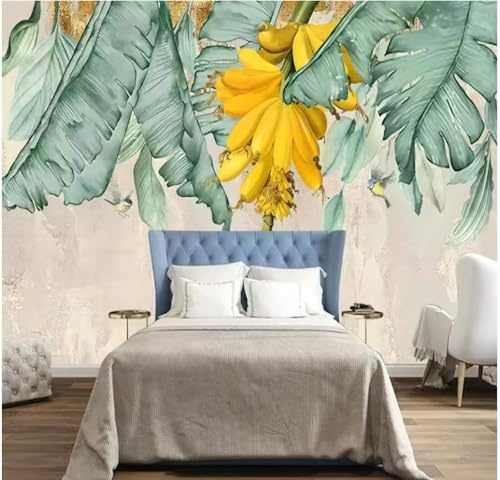 Handmålade växter väggmålning tapet restaurang café sovrum vägg bakgrund tygdekoration 3D 200 x 140 cm