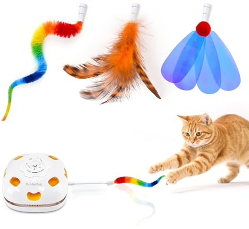 GoldenSun Lot de 3 Jouets Interactifs pour Chat, Accessoires 4 en 1 et 5 en 1