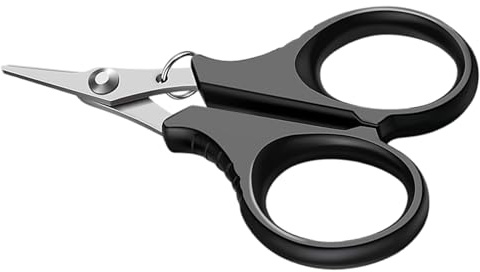 Wsdsgz Tijeras de pesca de acero inoxidable, alicates de corte de línea trenzada, tijeras de corte de pescado con dientes dentados, tijeras de corte de pescado