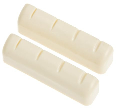 Toyvian 2 Piezas de Cejuela para Puente de Banjo de Abs Blanco, Accesorio Ligero y Duradero para Disminuir Ruido en Banjo Acústico