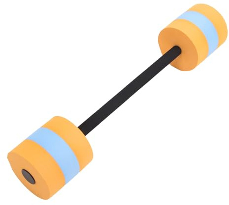 Akozon Långa Hantlar för Aerobics Eva Gummi Anti-halk Löstagbar Flytande Hantel Fitnessutrustning Vikt Orange och blå