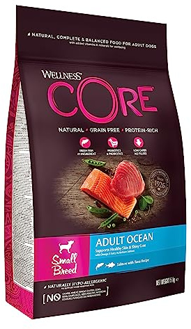 Wellness CORE Small Breed Ocean, 5kg, Salmon & Tuna, Dry Dog Food for Small Breeds, Grain-Free, High Fish Content, Protein-Rich, Supports Healthy Skin & Shiny Coat