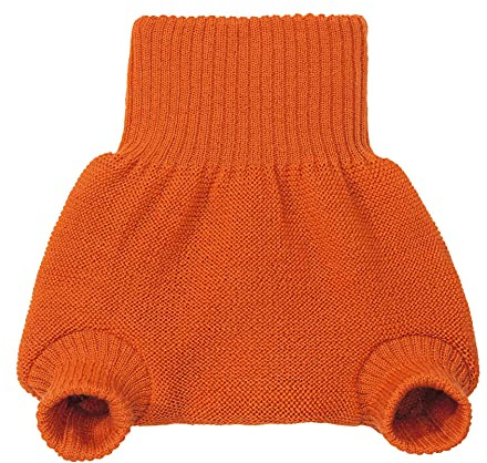 DISANA 100% Wool Diaper Cover Organic Merino Soaker Over Pants Cloth Diapers Nappy 131 (Orange, 62-68)
