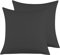 Kissenbezug 80x80cm 2er Set - Kopfkissenbezug Mikrofaser Premium Superweicher - Kissenhülle 80x80cm - Schwarz