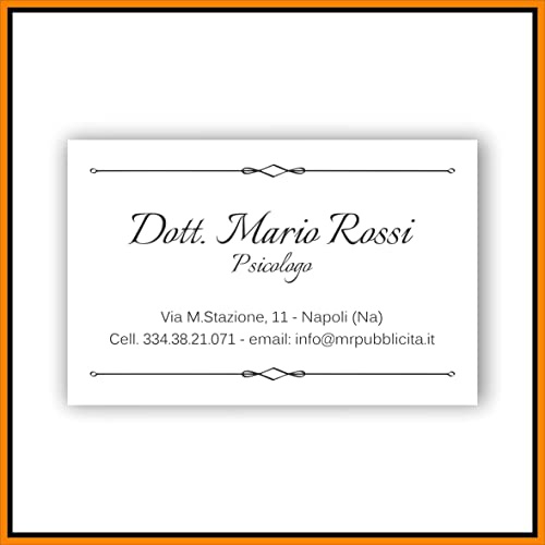 Mr Pubblicita - Biglietti da Visita Personalizzati 8,5x5,5 cm – Stampa su Cartoncino 350gr Patinato Lucido – Scegli Template, Personalizza Online, Spedizione Rapida 24/48h