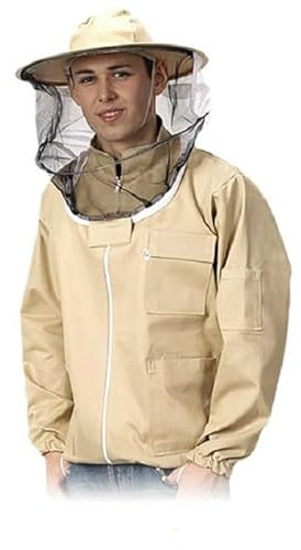 Adamek Ganzkörper ImkereiSweatshirt mit aufgeknöpftem Hut Kleidung Jaket Schutzanzug Imker Imkeranzug Ausrüstung (XXL)