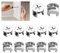 NAYAGOGO 12 Pcs Cam Lock Nuts, Connecter Cam Lock Fittings, Fixing Screws, Cabinet Drawer Dresser Wardrobe Furniture Panel Connecting