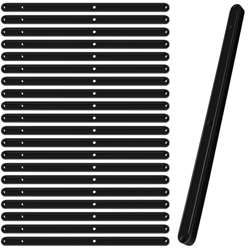 10 Pair Drawer Runners, Length 296mm Thickness 13mm Replacement Draw Runners Plastic Drawer Slides Kitchen Cupboard Drawer Rails for Width 17mm and Above Grooved Drawers Home Kitchen Bedroom (Black)
