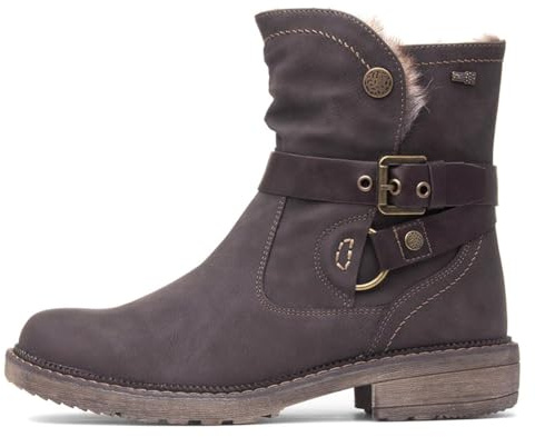 Relife Clare Womens Brown Faux Fur Ankle Boot - Size 7 - Brown