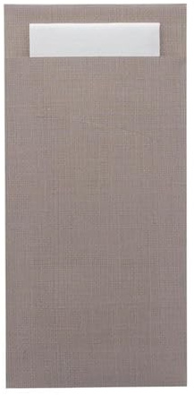 Europochette Extra Sized Greige Cutlery Pouch White Airlaid Napkin (Pack 200)