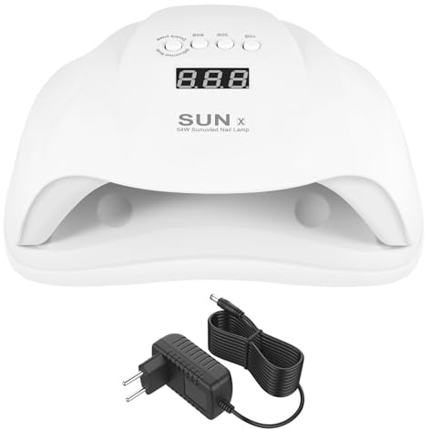 Qusedwey Sun X 54 W Máquina De Secado De Gel Para Uñas Uv Led Lámpara Para Secador De Uñas Profesional Máquina De Esmalte De Luz Secador Rápido Nail Art Tools Eu Plug