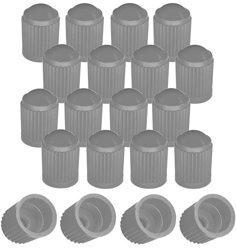 cyclingcolors 20x Bouchon de Valve Capuchon Plastique Schrader Pneu vélo Moto Auto Voiture Quad Trottinette, Gris