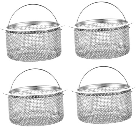 SHINEOFI 4piezas Filtro De Drenaje De Cocina De Acero Inoxidable Coladores Antióxido para Fregadero Casero Antidesbordes Resistente y Duradera para Desagüe Doméstico