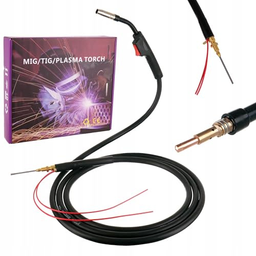 TC TECHNIC - Torche de Soudage pour Soudeur MIG MAG - Conducteur en Cuivre, Guide-fil en Acier, pour Fil de 0,8 mm - Compatible avec les Machines Standard - Type MB14 AK - 5m