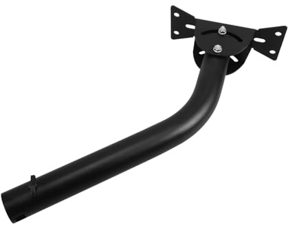 Toddmomy Weather Station Pole Mounting Kit Adjustable Outdoor Tv Antenna Mount Brackets Metal j Pole Adapter for Roof Rv Installation Black