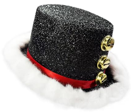 Cappelli di Babbo Natale Copricapo Natalizio Con Peluche Bianco E 3